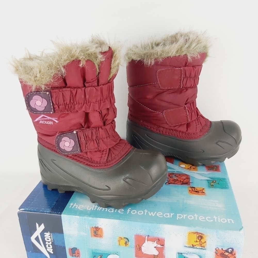 ACTON Celeste Child Cherry Winter Boots Size 5
